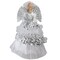 Northlight 16" White and Silver Lighted Fiber Optic Angel Sequined Gown Christmas Tree Topper
